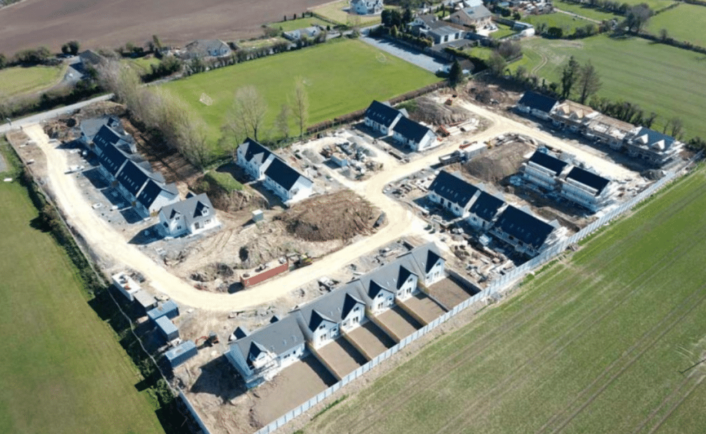 Aerial view of Fairgreen Manor, Dunlavin, County Wicklow.